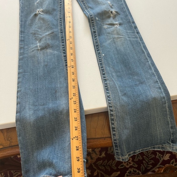 Y2K Miss Me Jean Women Blue Signature Boot Pockets Embellished Bling Size 28x31🔥 - Picture 3 of 16